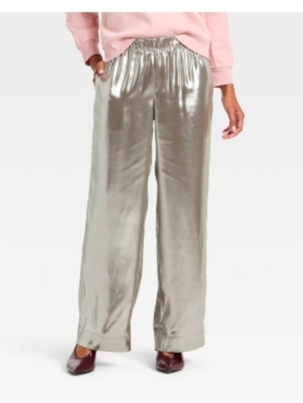 A New Day Women's Metallic Foil Pull-On Pants